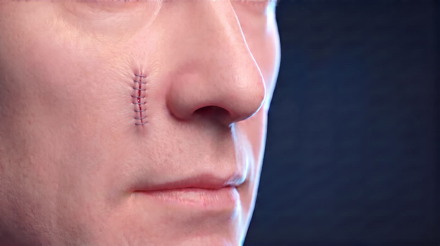 Fechamento curto da cirurgia de Mohs